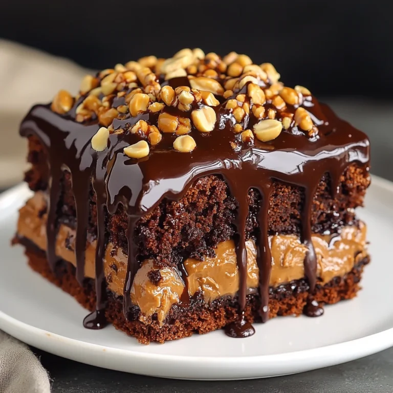 Ultimate Chocolate Peanut Butter Poke Cake