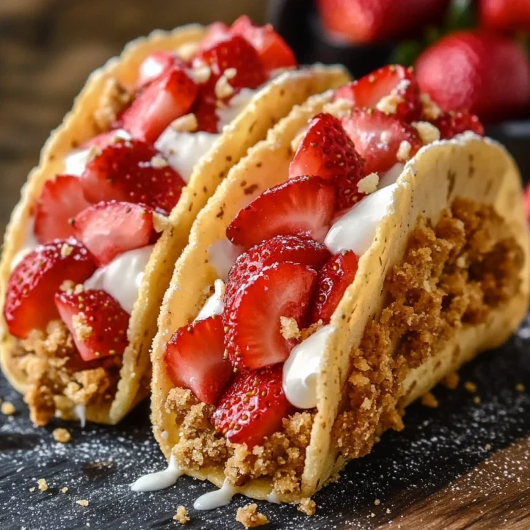 Strawberry Crunch Cheesecake Dessert Tacos